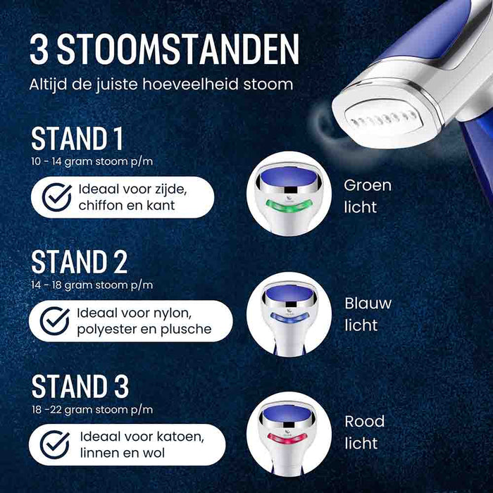 kledingstomer met 3 stoomstanden